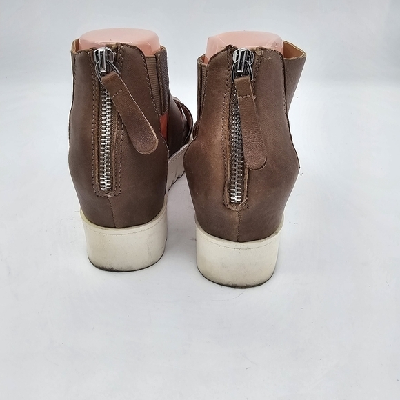 Steven by Steve Madden Womens Keanna Wedge Sandal Strappy Zip Up Brown Size 6.5M - Picture 5 of 12